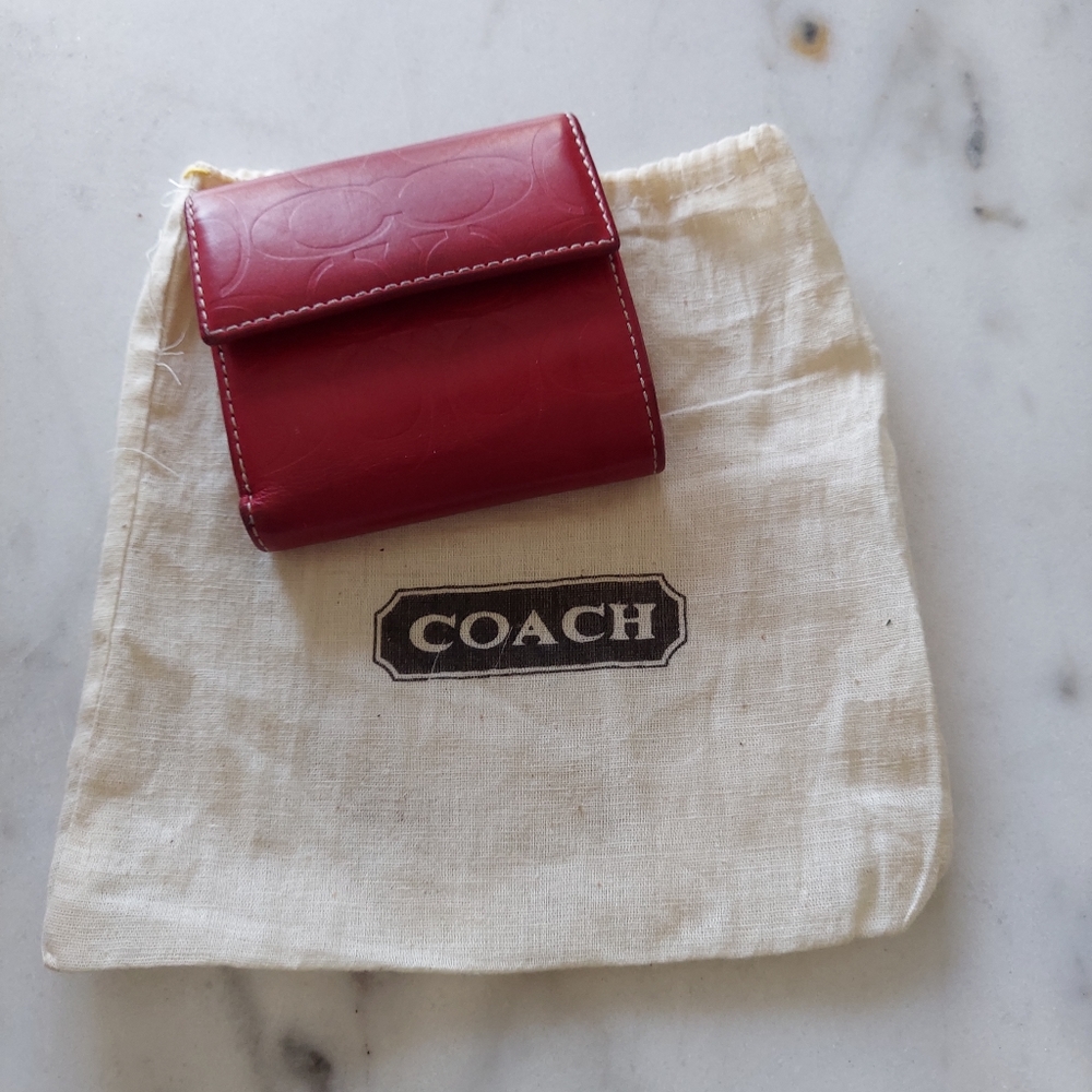 Coach Embossed Leather Wallet